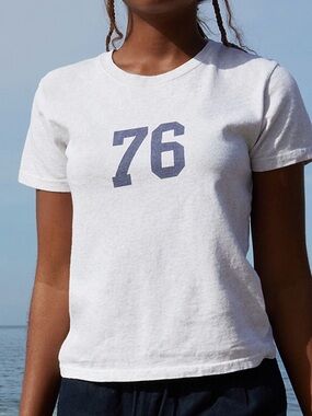 Brandy Melville White Short Sleeve With 76